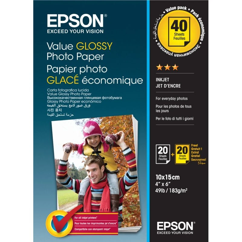 Epson Value Photo Paper Glossy 100x150 mm 40 ark