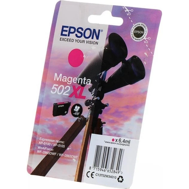 Epson 502XL Magenta Høj Kapacitet 6,4 ml