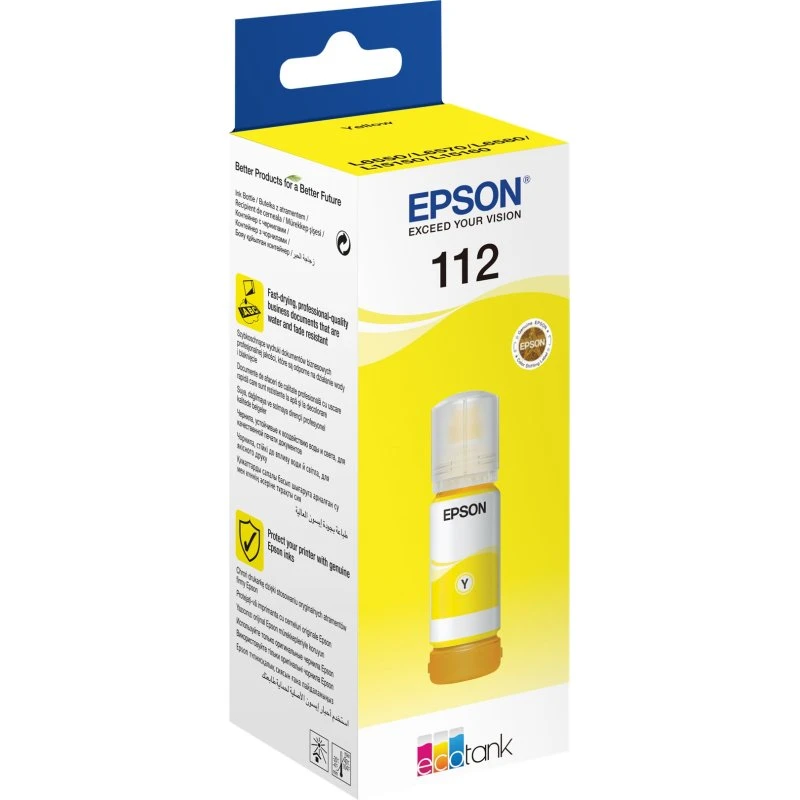 Epson EcoTank 112 Gul 70 ml (C13T06C44A) - 6000 Sider