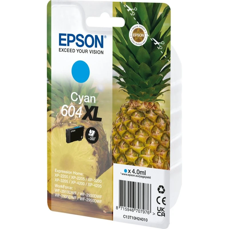 Epson 604XL Cyan Original Blækpatron (XL, 4 ml)