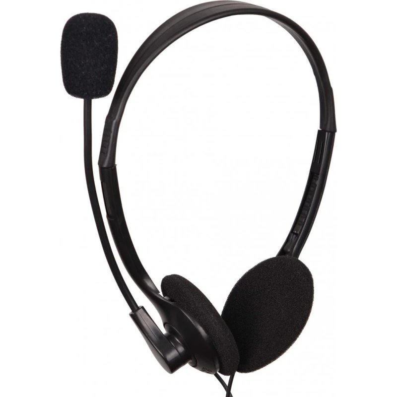 Gembird MHS-123 Headset med Mikrofon, Sort, 3,5 mm