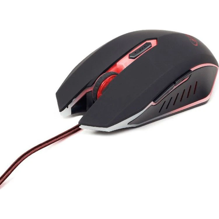 Gembird MUSG-001-R Gaming Mus, Rød, 600-2400 DPI, 6 Knapper