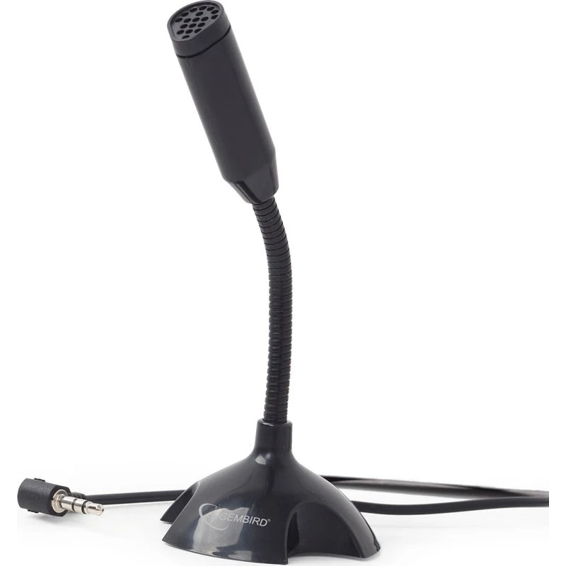 Gembird MIC-D-02 Desktopmikrofon, 3,5 mm, sort
