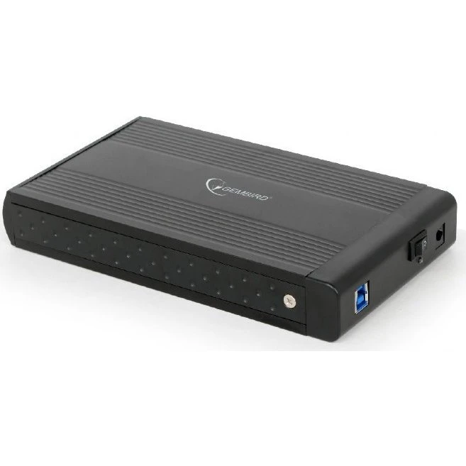 Gembird EE3-U3S-3 USB 3.0 3.5" SATA Aluminium Harddiskkabinet - Sort