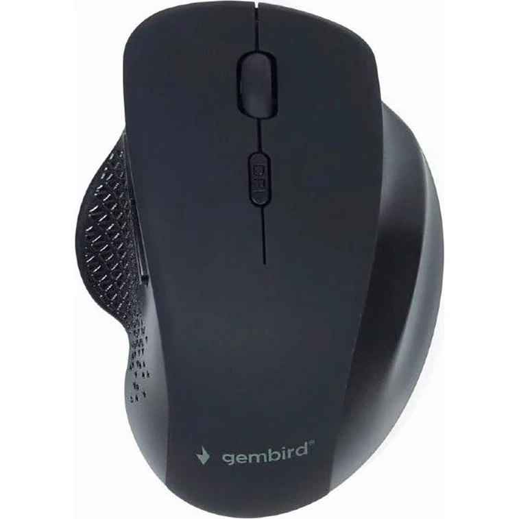 Gembird Ergonomisk Trådløs Mus 6B-02, Sort, 6 Knapper