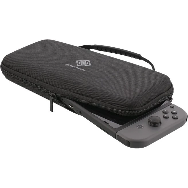 DELTACO GAMING Nintendo Switch hård bæretaske, 10 rum, sort
