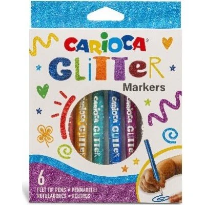 Carioca Glitter Tusser 6 Farver