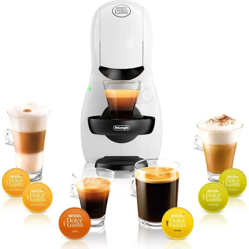 De'Longhi Piccolo XS EDG110.WB Kapselkaffemaskine, 0,8 l, hvid