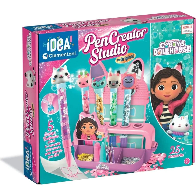 Clementoni Gabby's Dollhouse Pen Lab – 5 Pennesæt med Dekoration