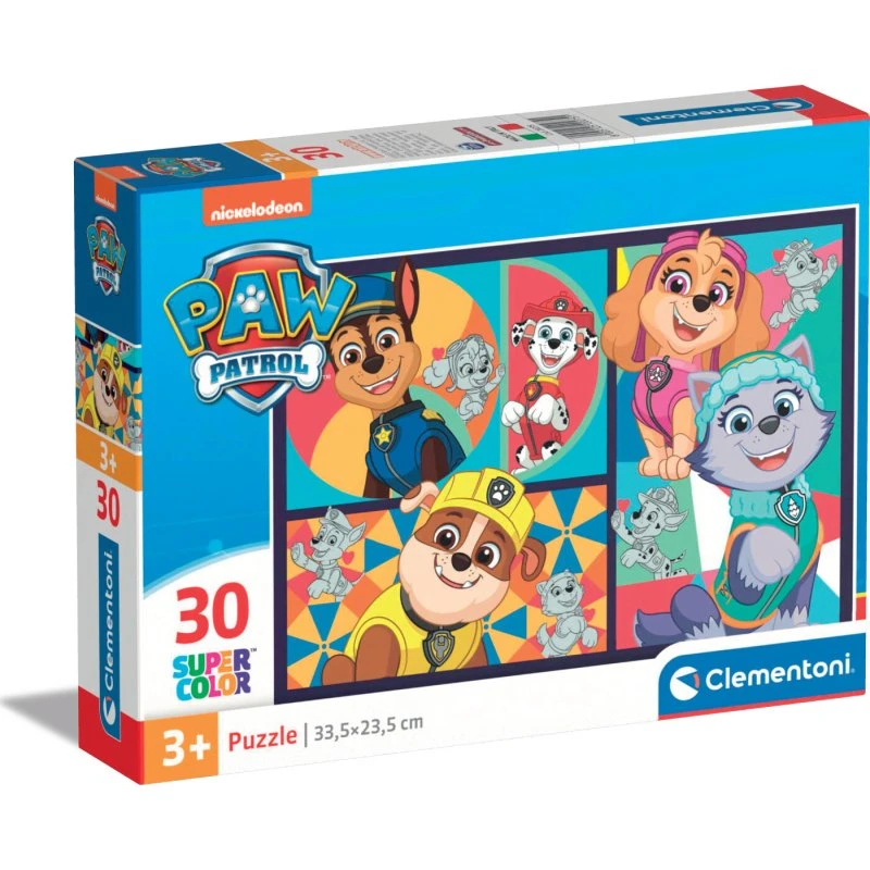 Clementoni Paw Patrol SuperColor Puslespil, 30 Brikker