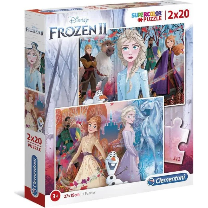 Clementoni Frozen 2 Puslespil 2x20 Brikker