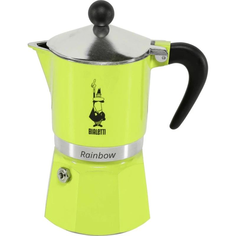 Bialetti Rainbow Espressokande 3 Kopper Grøn 130ml