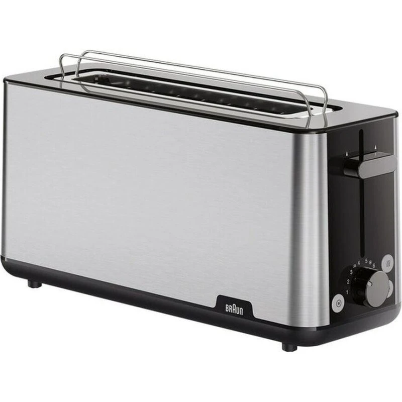 Braun HT1610BK 1-rilles brødrister - 1030W, sort/rustfrit stål