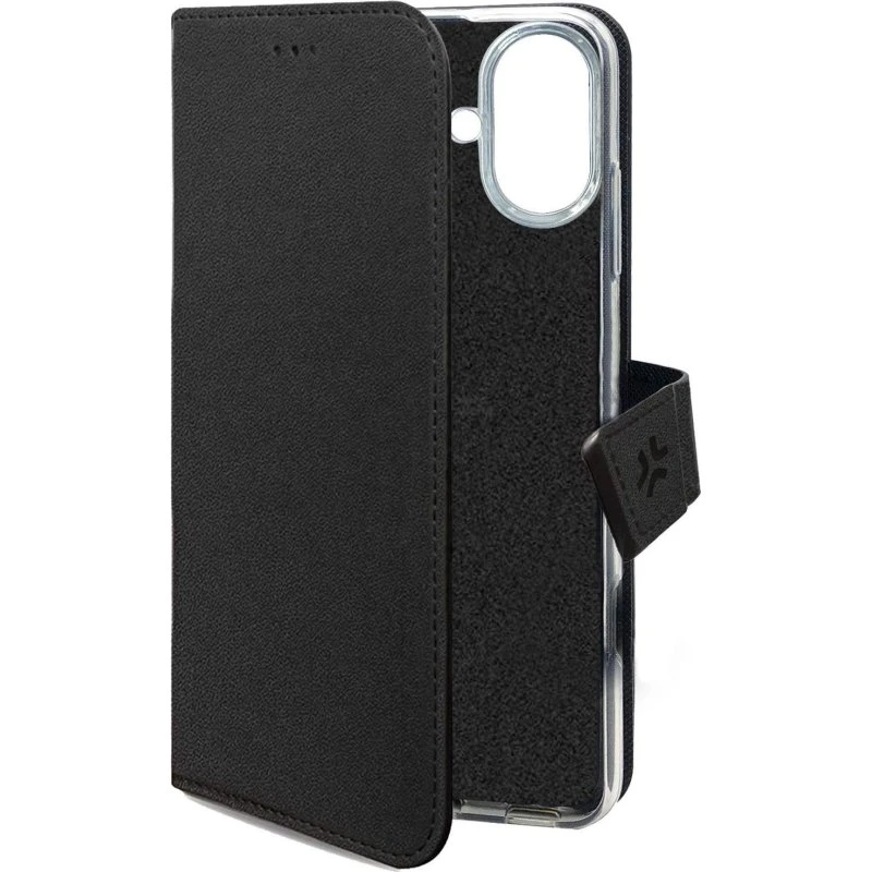 Celly Wally Wallet Case iPhone 16e, Sort
