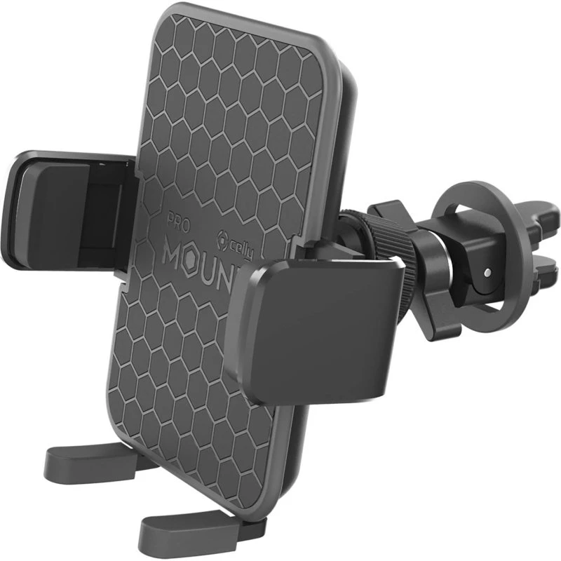 CELLY Mount Vent Plus Mobilholder, sort, 360° drejelig