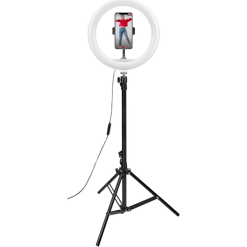 Celly ProClick 12" Ringlys med Stativ, 1,6 m
