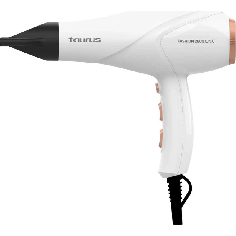 Taurus Fashion Hårtørrer 2600W, Ionic, 2 Hastigheder, Hvid