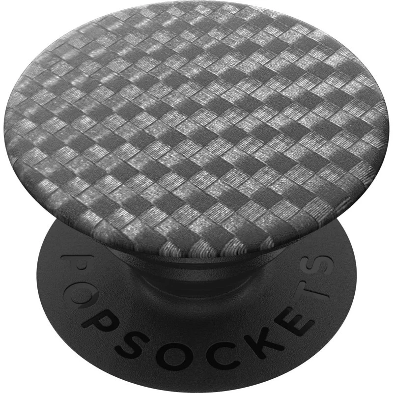 PopSockets PopGrip Carbonite Weave – Aftageligt greb & stander