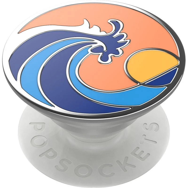 PopSockets PopGrip PREMIUM Enamel Ride The Wave Coral
