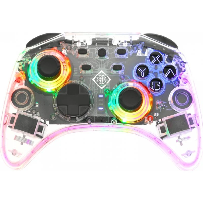 Deltaco GAM-149-T Trådløs RGB Controller - Gennemsigtig