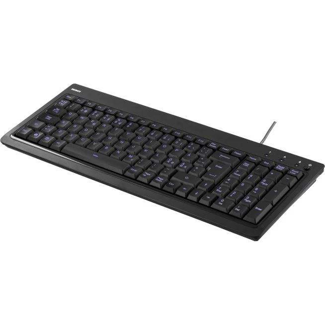 DELTACO TB-234 Kompakt Baggrundsbelyst Tastatur, Sort, Nordisk Layout