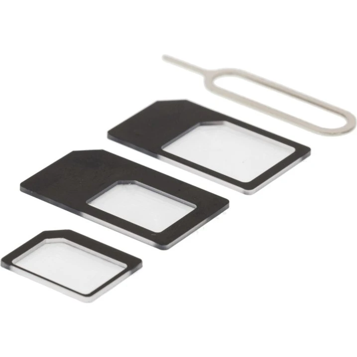 Deltaco SIM-kortadapter (Micro/Mini/Nano), sort