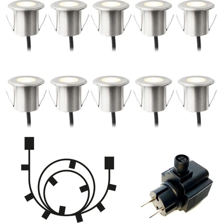 LightsOn Dexter 10-pack Silver Starter Pakke