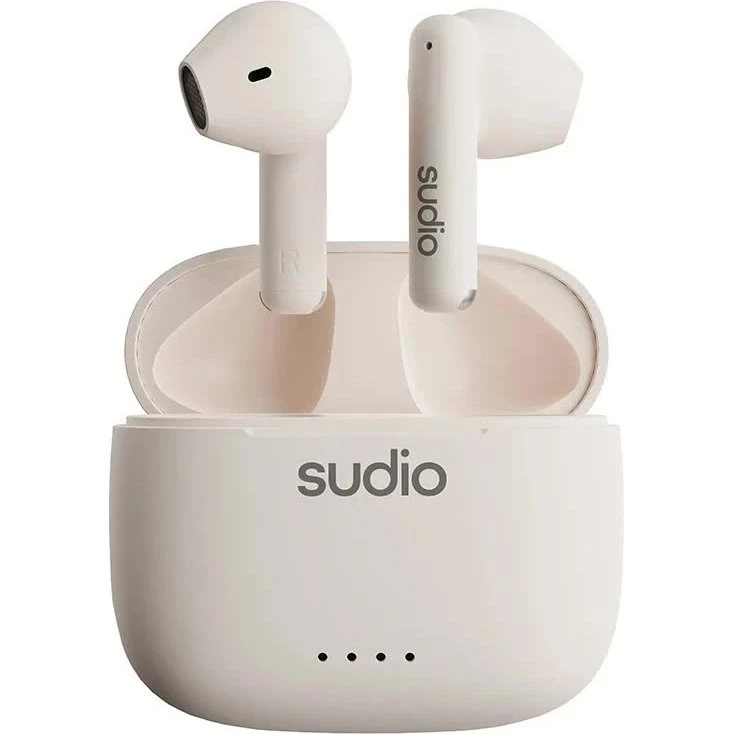 Sudio A1 Earbuds, Bluetooth 5.2, IPX4, Hvid, 6,5 timer