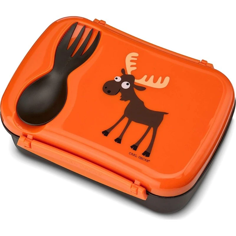 Carl Oscar N'ice Box Madkasse med Køleblok, Orange, 600ml
