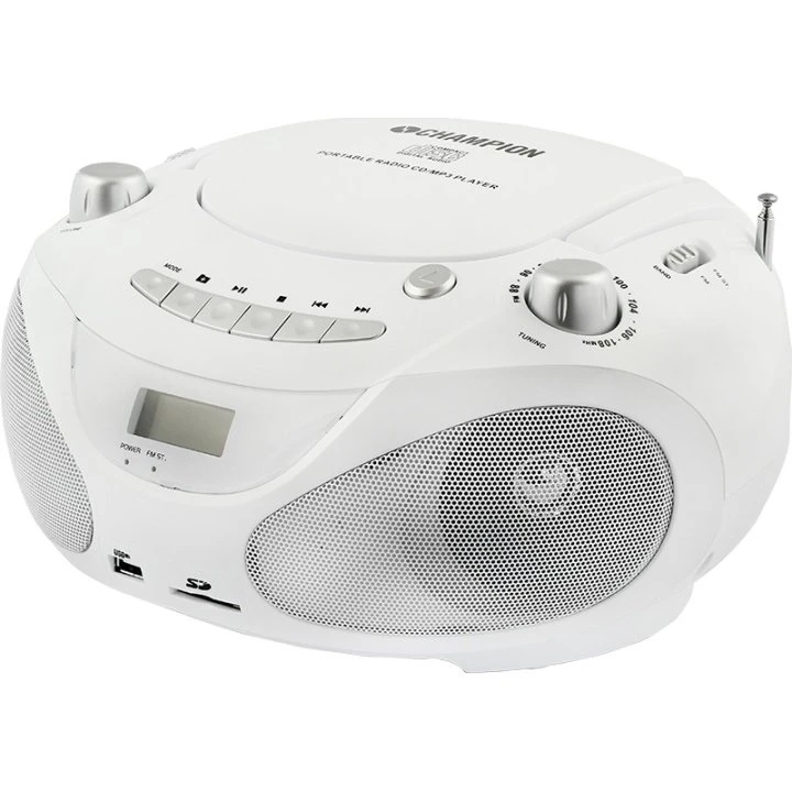 Champion ABB200 Boombox CD/Radio/MP3/USB Hvid