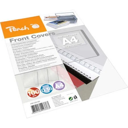 Peach PB100-06 A4 Transparent Omslag, 100 Ark