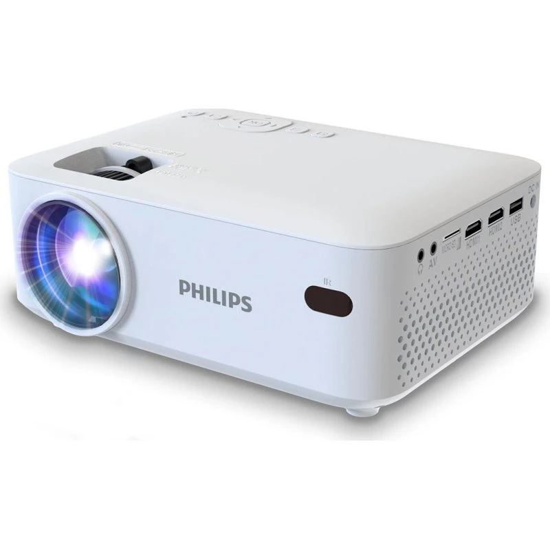 Philips NeoPix 100 LCD-projektor, 150lm, Full HD, bærbar, hvid