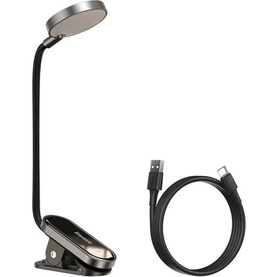 Baseus DGRAD-0G Mini LED Skærm Læselampe med Klemme, Grå