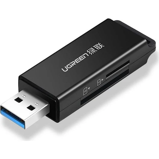 Ugreen CM104 USB 3.0 Kortlæser, Sort, SD/microSD, op til 95 MB/s