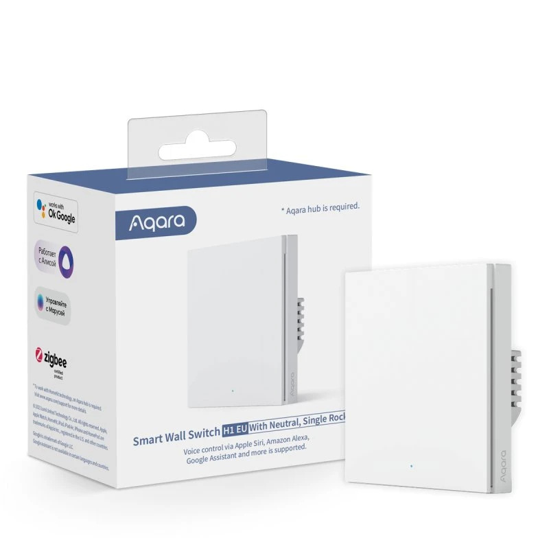Aqara Smart Wall Switch H1 (Med Neutral) - Hvid