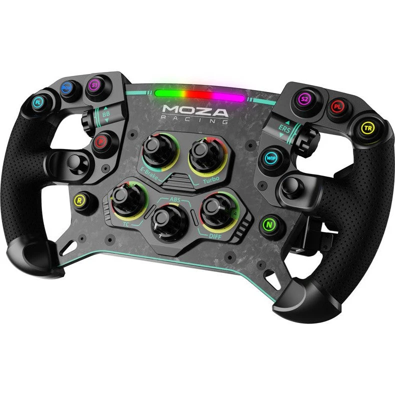 Moza GS V2P GT Rat 30 cm, Trådløs, Mekaniske Taster, RGB, Sort