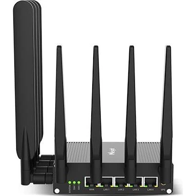 Milesight UR75 5G Industriel PoE-Router, WiFi 6, Dual Band, Sort