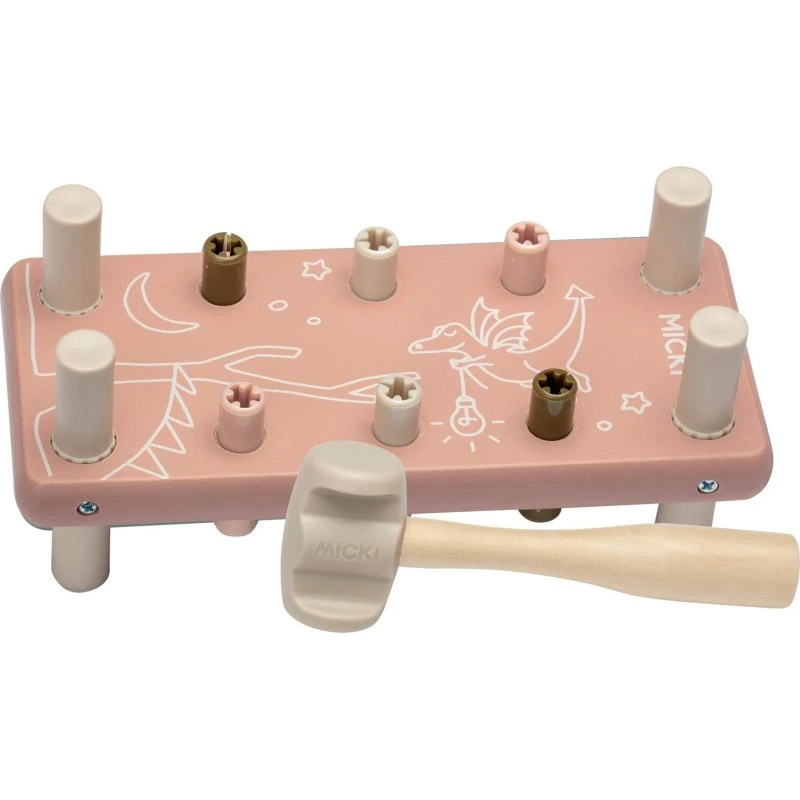 Micki Hammerbræt Pink, 24 x 10 x 11 cm