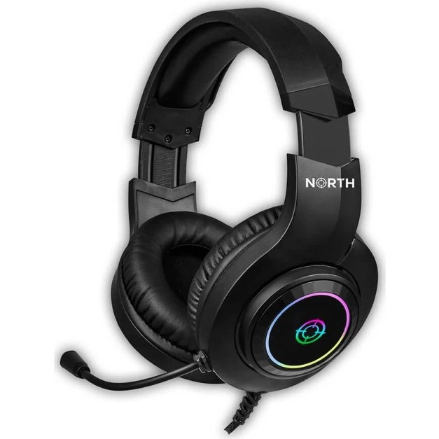 North Gaming Headset H100 RGB med ergonomiske ørepuder og RGB-lys