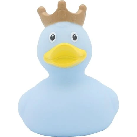 Lilalu badeand lyseblå med krone