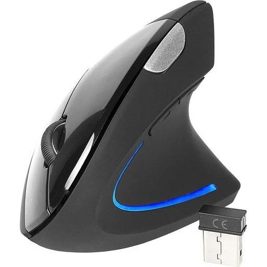 Tracer Flipper Optisk Trådløs Mus, 6 Knapper, Sort