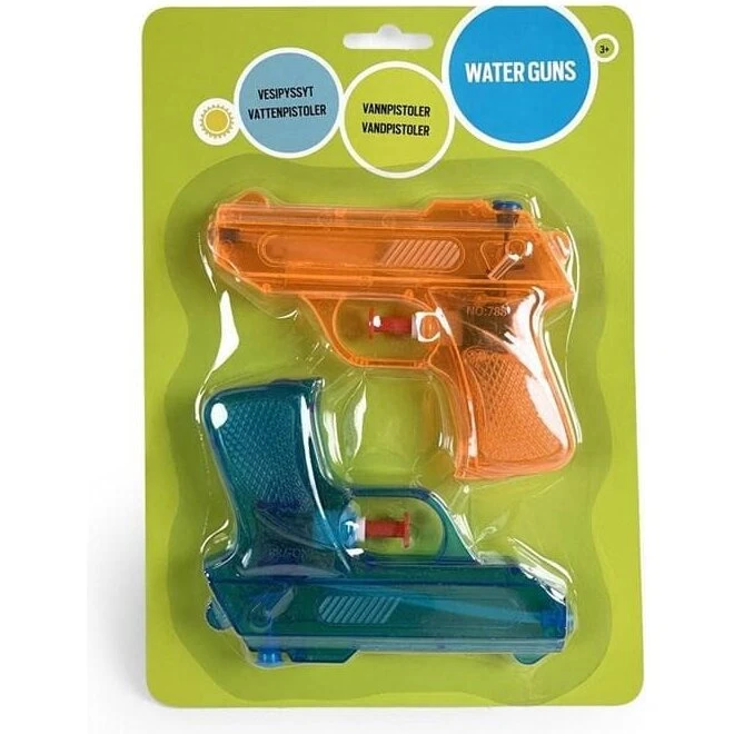 Happy Summer 2-pak vandpistol, lommeformat, assorterede farver