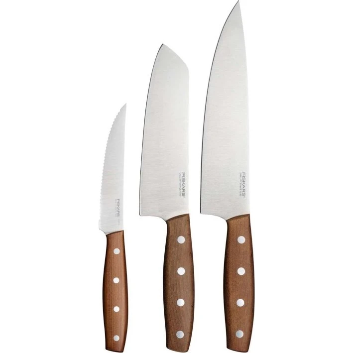Fiskars Knivset Folken 3 st, træ