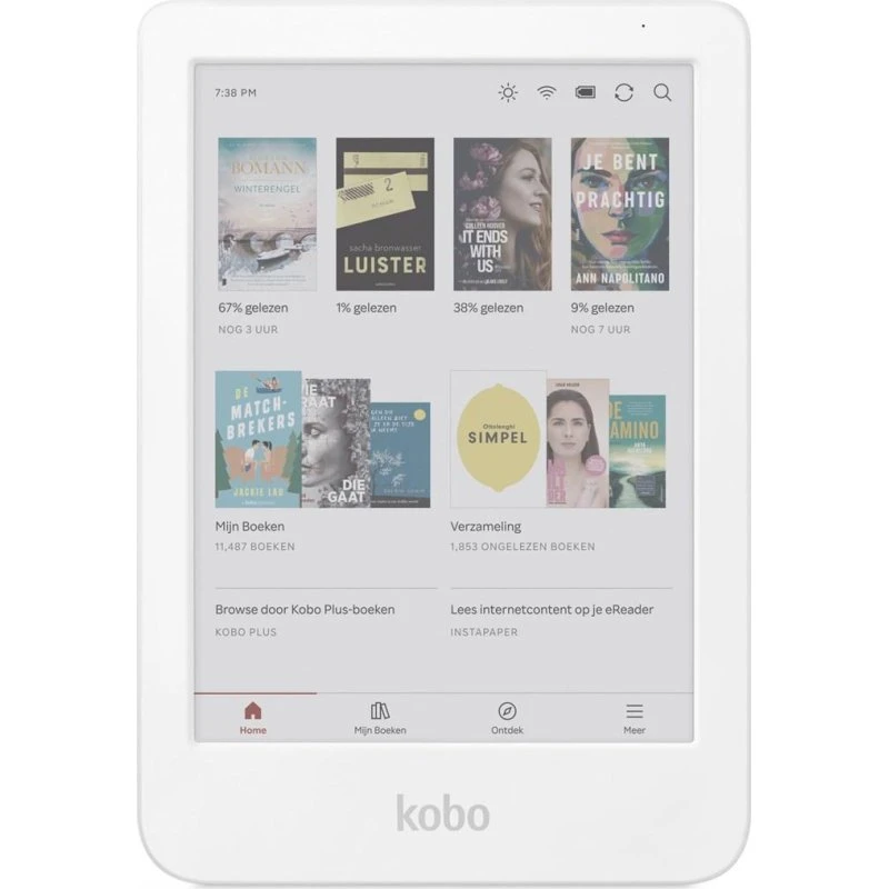Kobo Clara Colour 6" Farveskærm, 16 GB, Hvid