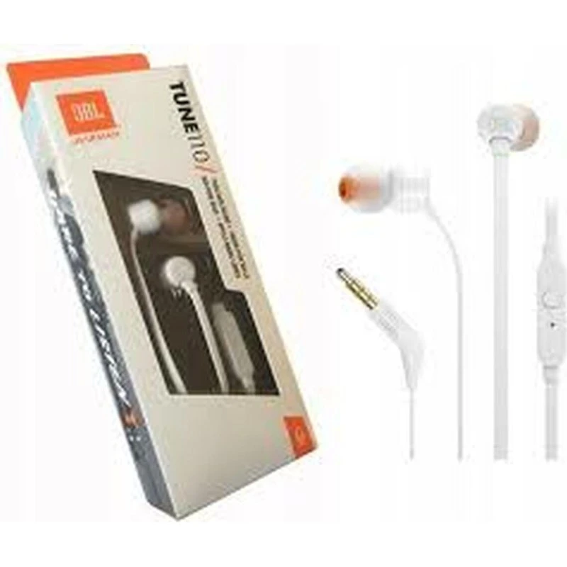 JBL Tune 110 In-ear høretelefoner med mikrofon - Hvid
