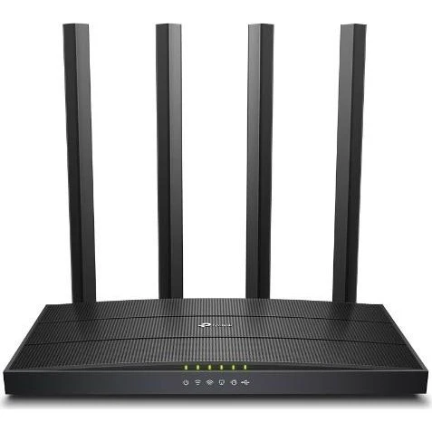 TP-Link Archer C6U Dual-Band WiFi-router, sort, 1.2 Gbps