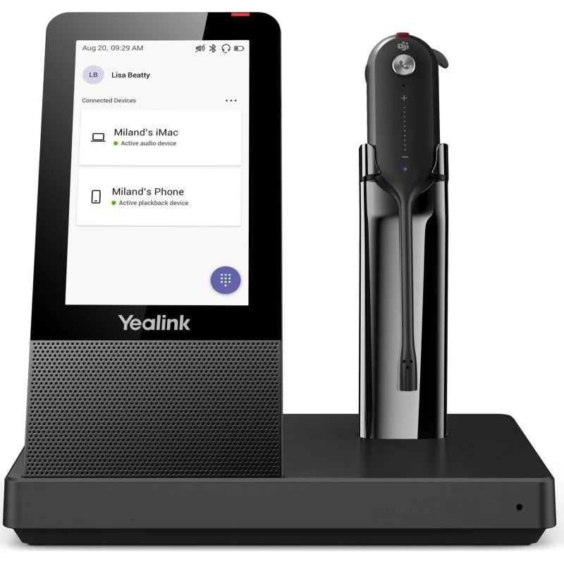 Yealink WH67 Trådløs Headset Sort (DECT, Microsoft Teams)