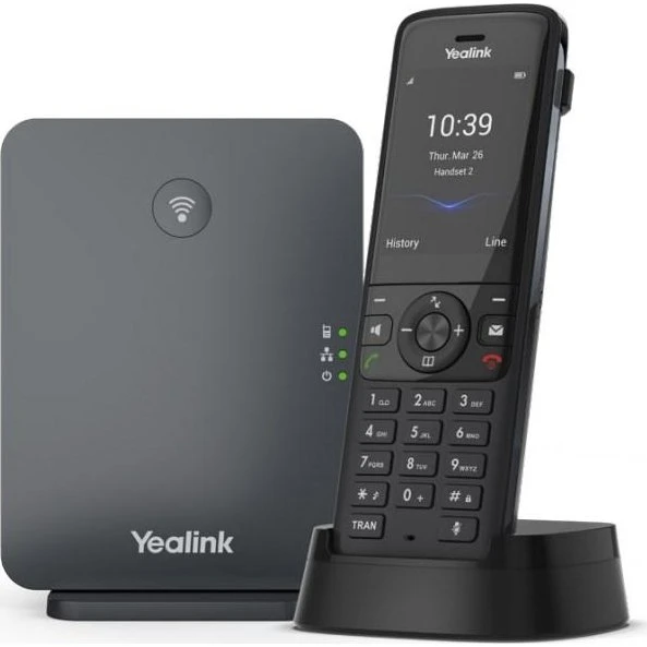 Yealink W78P Trådløs IP-telefon, sort, med Bluetooth og TFT-skærm