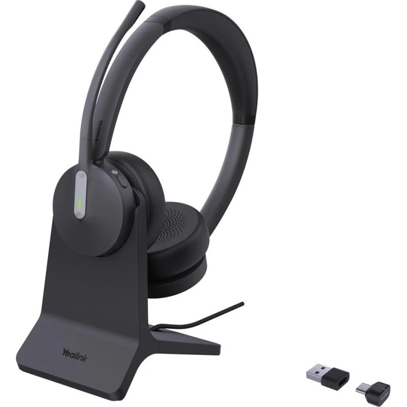 Yealink BH70 Dual Trådløst Headset med Ladestander, Sort