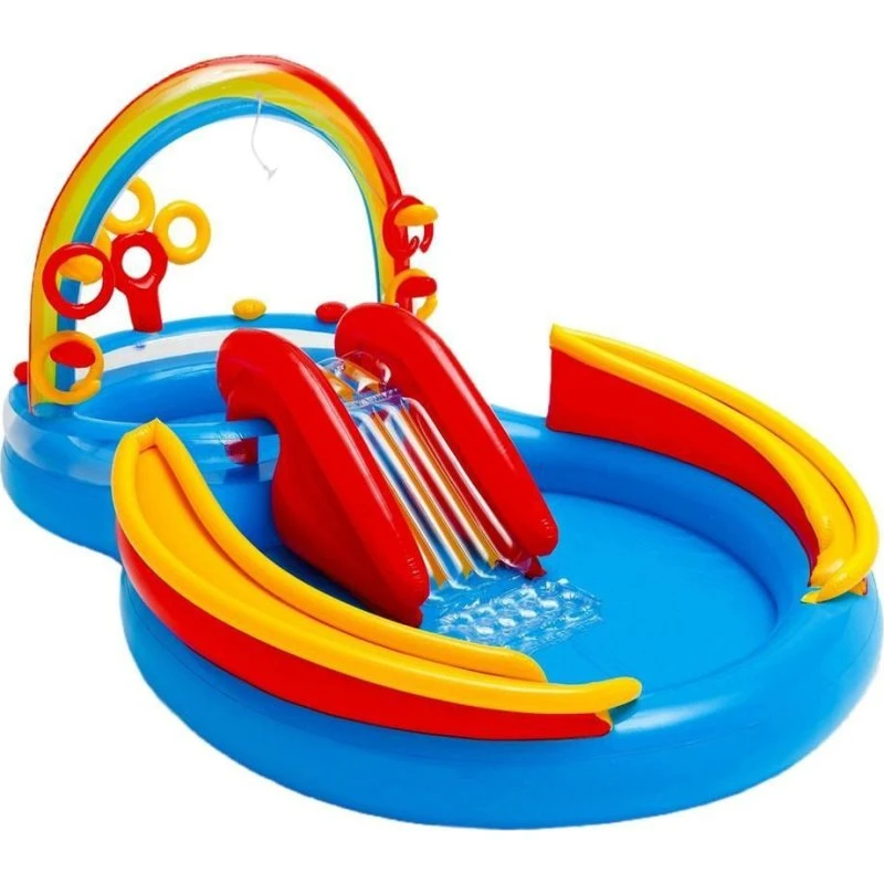 Intex Rainbow Ring Oppustelig Vandlegecenter 297x193x135 cm